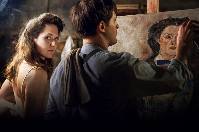 Alma und Oskar Emily Cox als Alma Mahler, Valentin Postlmayr als Oskar Koschka SRF/​Film AG – Bild: SRF/​Film AG